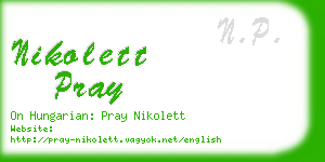 nikolett pray business card